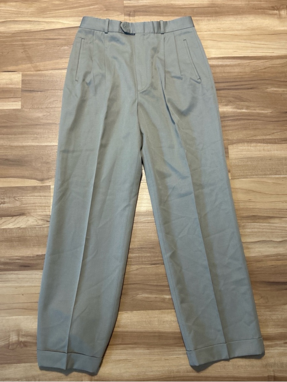 Barry Bricken Pleated Dress Pants in Light Gray